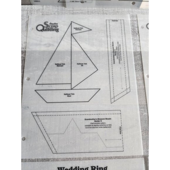 Georgia Bonesteel's Spinning Spools Template Storage Bag + 9 Quilt Templates #50 - Picture 5 of 10